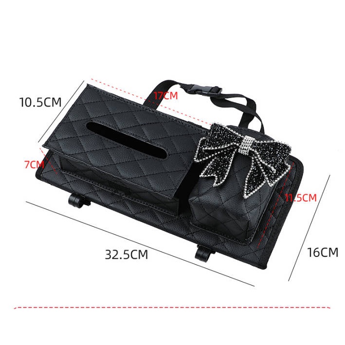 Car Chair Back Multifunctional Storage Hanging Bag Small Dining Table Seat Rear Tissue Box Ditty Bag Car Interior Supplies Female Tq1T