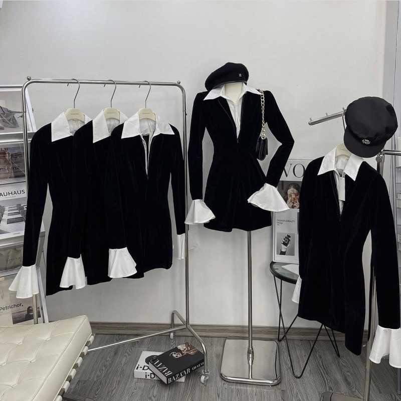 Váy Nhung Mix Somi Baube