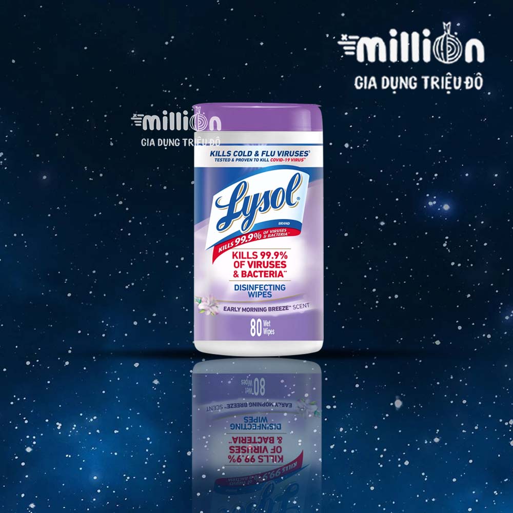 [HÀNG MỸ NỘI ĐỊA] Khăn giấy ướt khử trùng đa năng Lysol - (80 tờ)