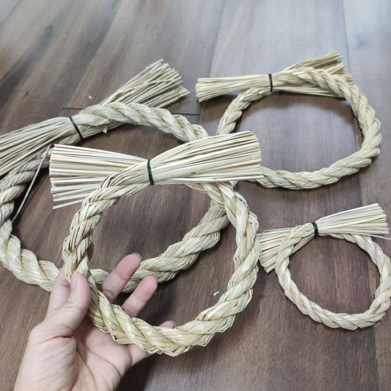 Vòng rơm Shimenawa trang trí Tết Nhật (chỉ vòng rơm)