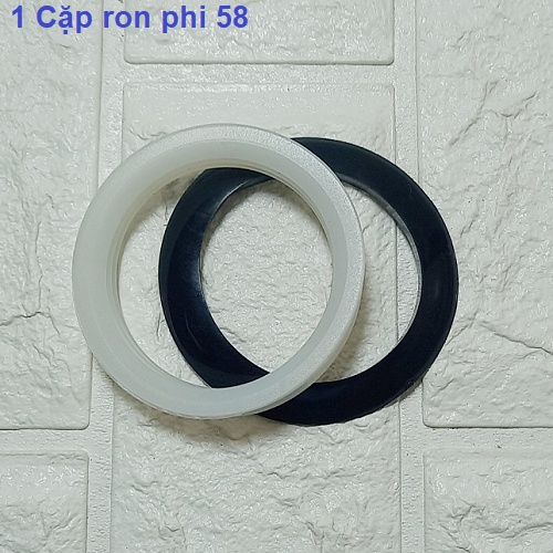 Combo 5 Ron gioăng trong silicon và ron gioăng ngoài phi 58 dùng cho máy nước nóng năng lượng mặt trời