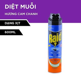 Xịt muỗi Raid 600ml (cam chanh / larvender )