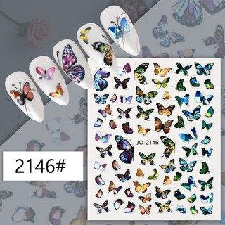 sticker dán móng hình bướm mới