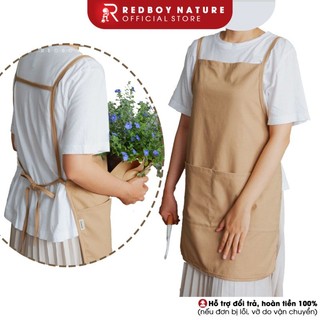 Tạp dề vải linen - tạp dề đơn giản . redboy nature