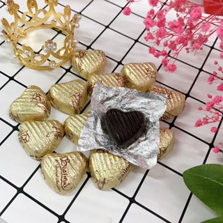 Combo 50,100 viên socola chocolate hình trái tim vàng làm quà cưới, quà 14/2