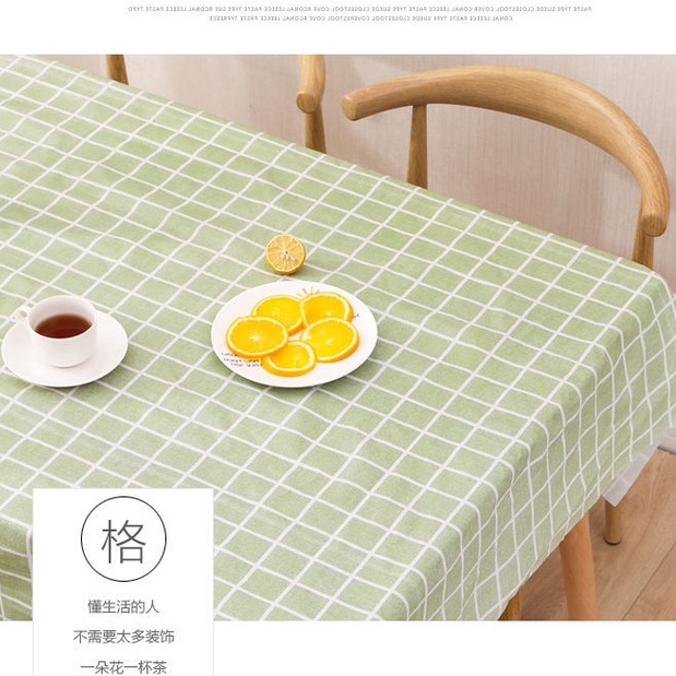 Khăn Trải Bàn Caro Trải Bàn Vuông Tròn Chữ Nhật PVC Không Thấm Nước PINKWISH B506