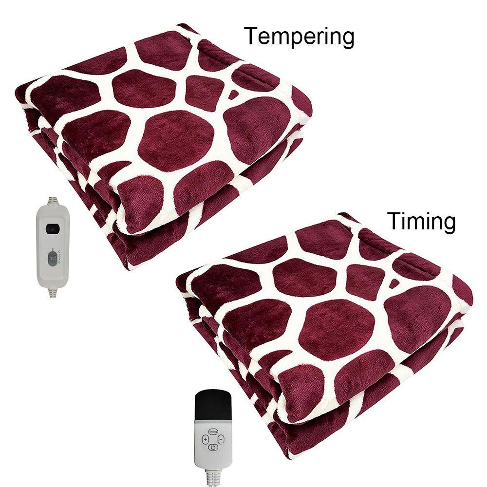 Chăn Đệm Sưởi Ấm Điện Tử Bằng Vải Flannel Mềm Mại In Họa Tiết Hươu