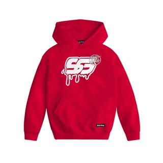 Drip logo hoodie - đỏ- street gang