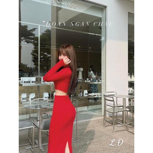 Set body áo chân váy len xinh 3 màu