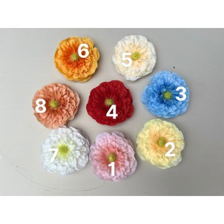 Đầu bông cúc tràm to 9cm. hoa lụa trang trí