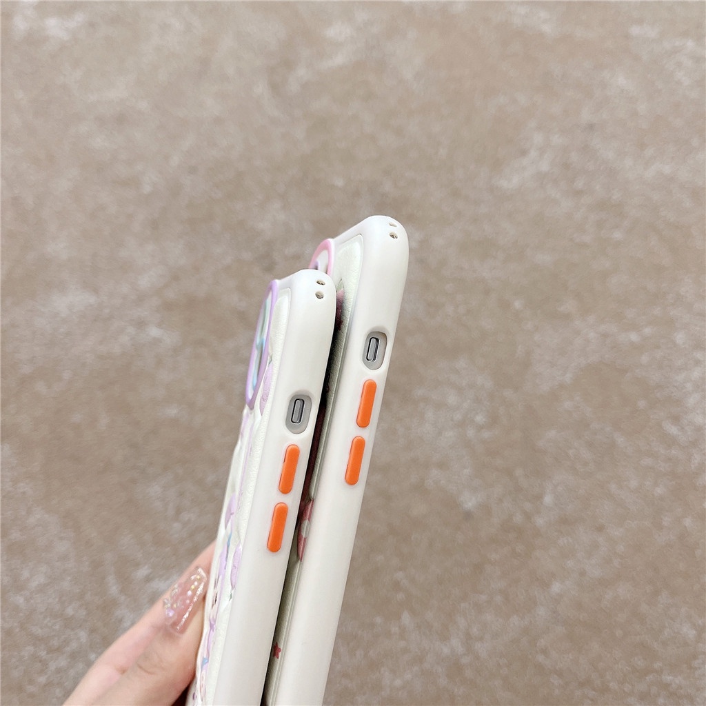 Ốp Điện Thoại Da Viền TPU Dẻo In Họa Tiết Hoạt Hình Dễ Thương Cho iphone 14 Pro Max 13 Pro Max 12 Pro Max