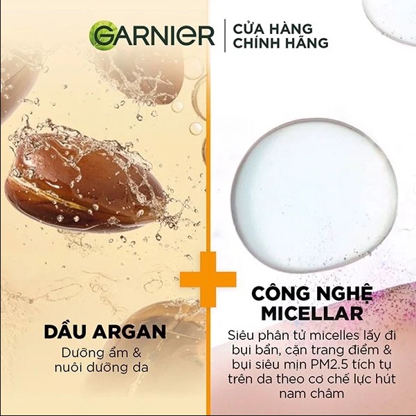 Garnier Nước tẩy trang Micellar Oil - Infused Cleansing Water