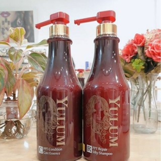 Dầu gội xả siêu phục hồi Yulum 750ml dưỡng tóc chắc khoẻ sau sấy, uốn, nhuộm, làm hoá chất