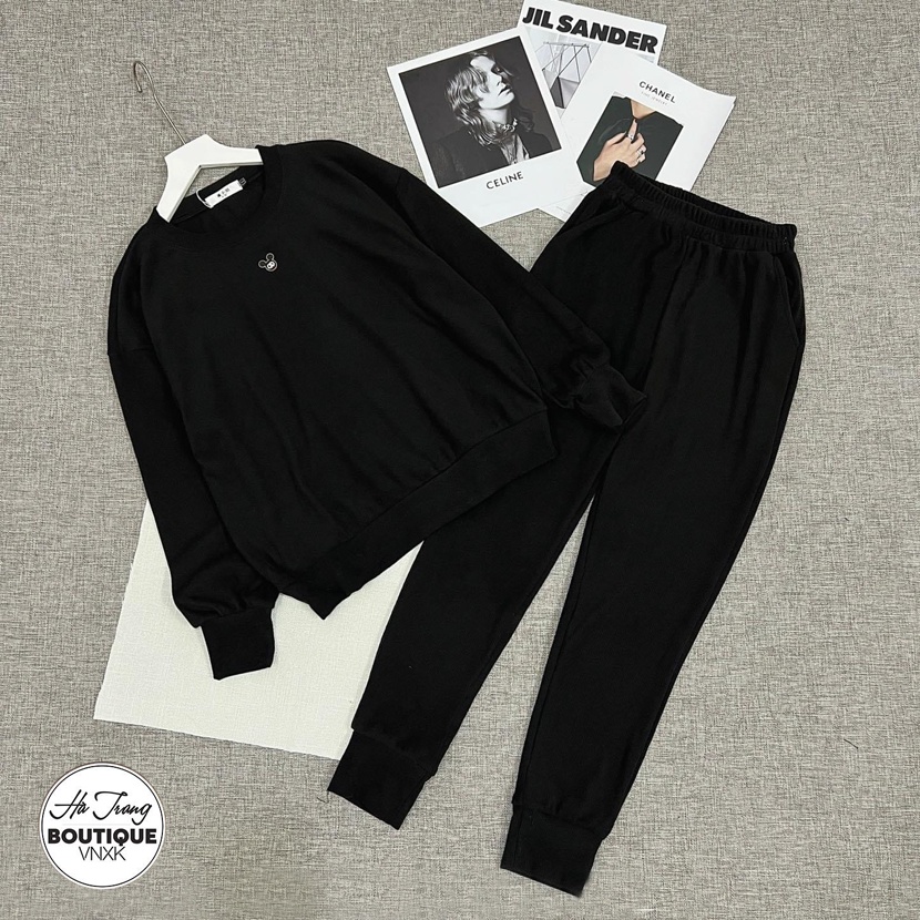 Sét nhung tăm logo Micky, sét bộ mùa đông 4 sz  Jullie.De' Clothing