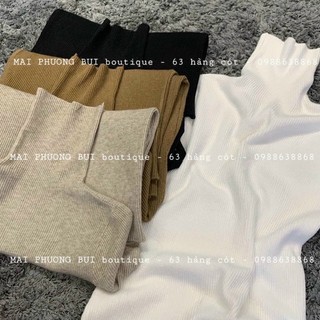 Áo len tăm nhỏ cổ lọ