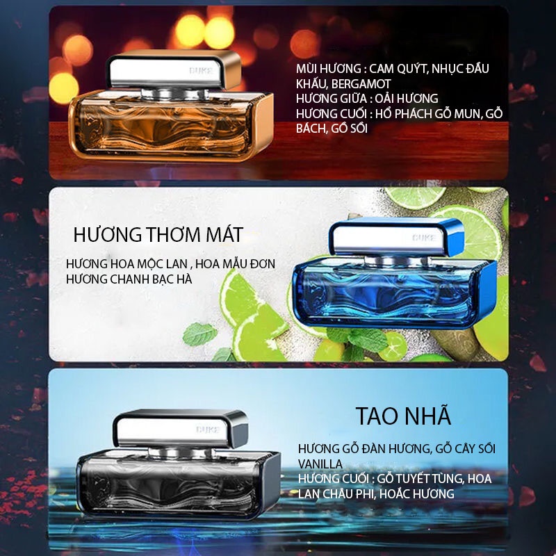 Nước hoa ô tô Duke cao cấp nhập khẩu từ Pháp chiết xuất 100% từ thiên nhiên khử mùi chống say xe tốt cho sức khỏe | BigBuy360 - bigbuy360.vn