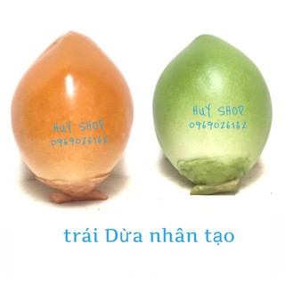 1 Trái DỪA nhân tạo trang trí nhà cửa - Trái cây giả