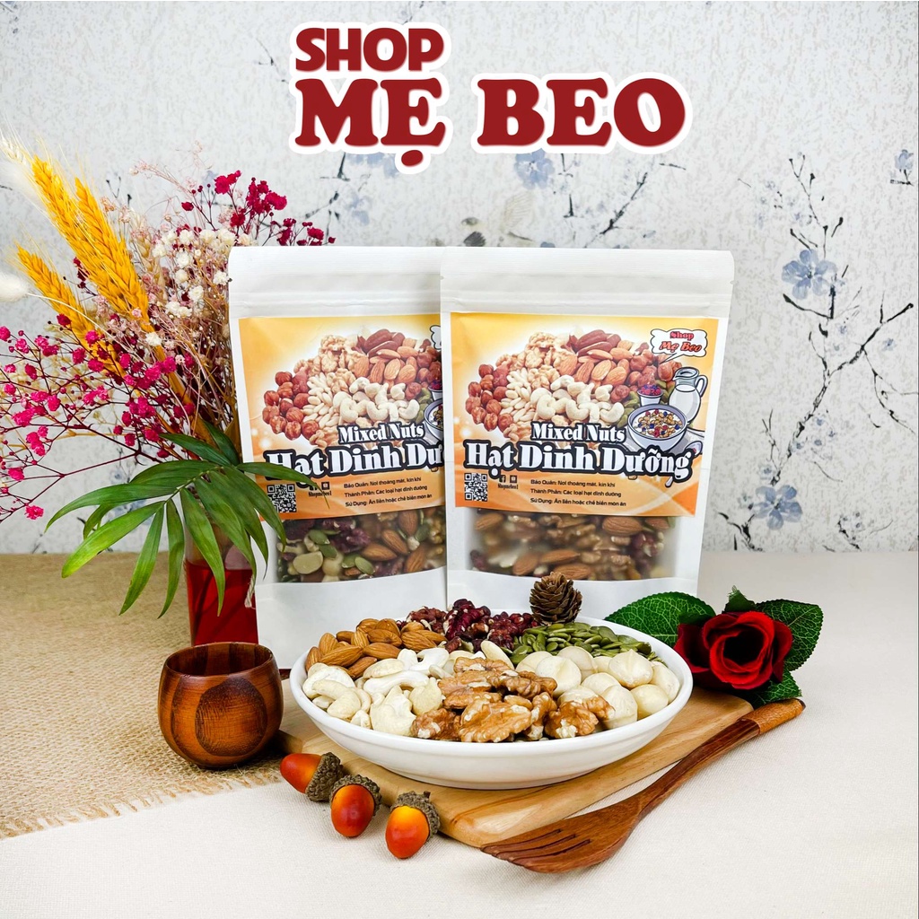 500Gr Hạt Dinh Dưỡng Mix Nuts 6 Loại Hạt Sấy Chín, Ngủ Cốc Granola Ăn Kiêng Giảm Cân