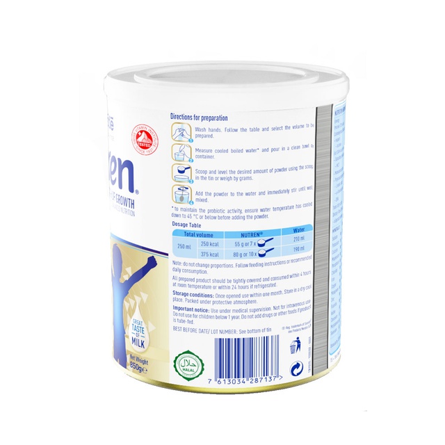 [MỚI][Tặng túi mỹ phẩm] Sữa bột Nutren Junior cho trẻ từ 1-12 tuổi lon 850g