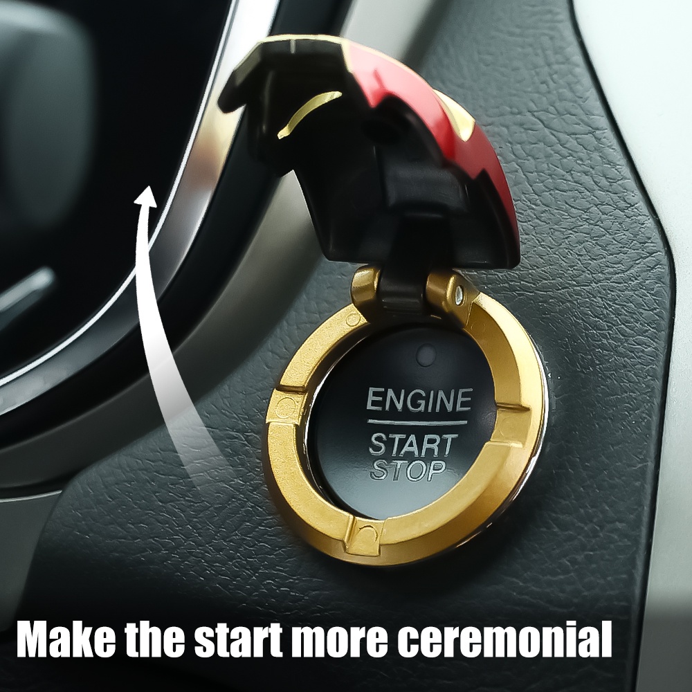 150 ° Vỏ Bọc Nút Công Tắc Khởi Động Xe Hơi Họa Tiết 3D Có Thể Xoay Trang Trí Nội Thất