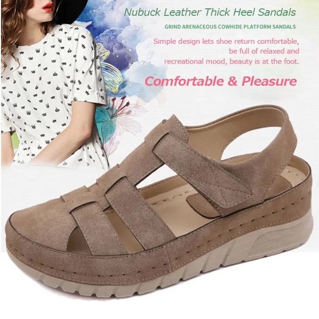 Giày sandal đế xuồng chống trượt thời trang cho nữ