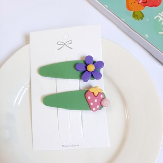 Sét 2 Kẹp Tóc Màu Sắc Cho Bé Gái - màu ngẫu nhiên