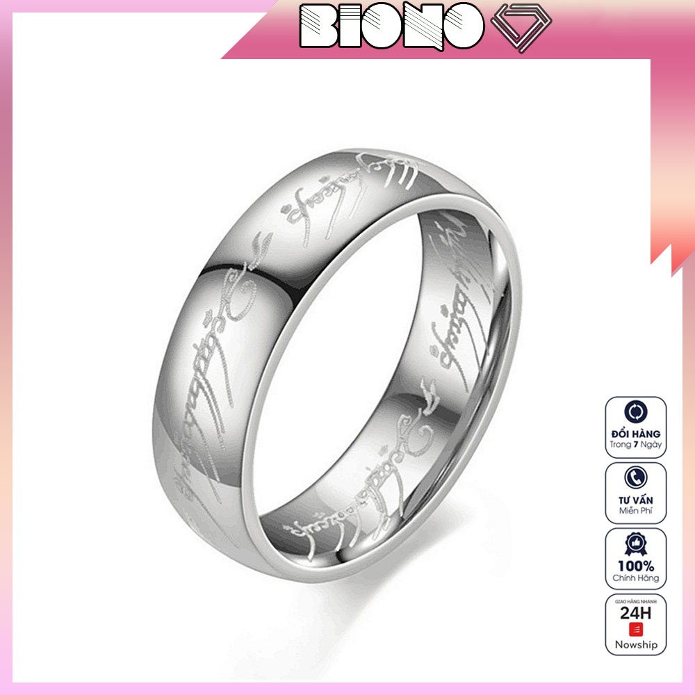 Nhẫn thép titan nam nữ chúa tể những chiếc nhẫn cao cấp phong cách thời trang trẻ trung mã D3