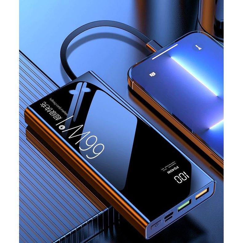 Pin Sạc Dự Phòng Mini PB03 30.000mAh Nhiều Cổng Đa Năng Kèm Sạc Nhanh 22.5W Led Hiển Thị Số Gọn Nhẹ Tiện Lợi Chất Lượng