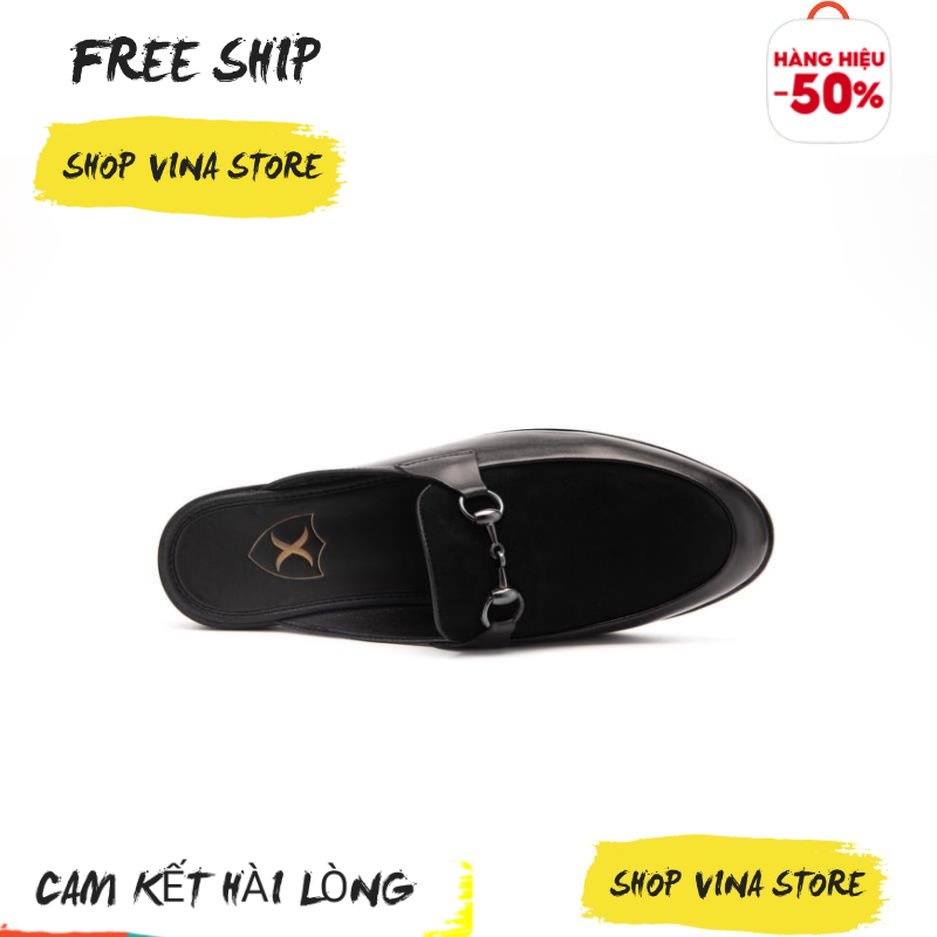 Giày Sục Nam Công Sở XOĂN SHOP Da Pu Pu Size 38 Đến 42 Màu Đen/Vàng - S001 NTB Hàng Cao Cấp Da Mềm
