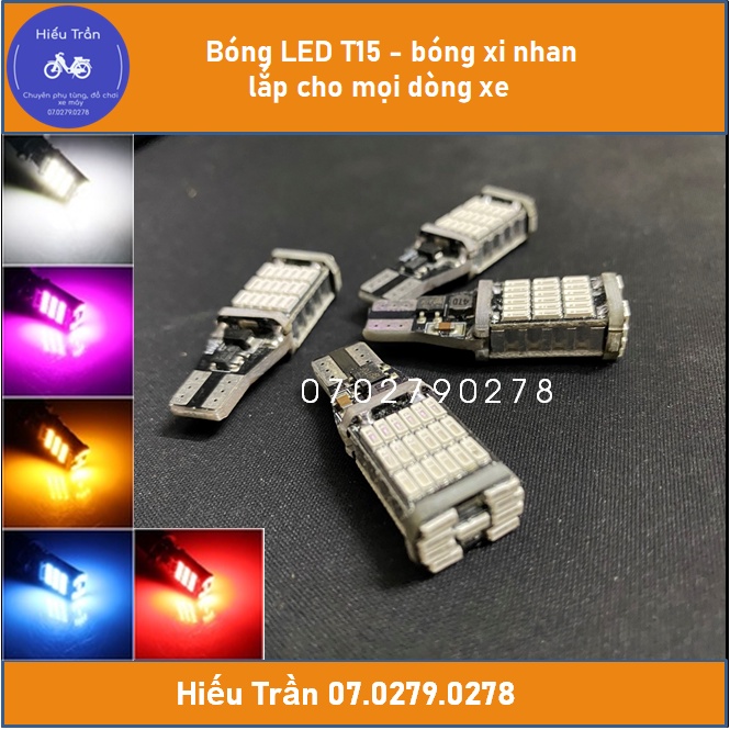 Combo LED T15 Cho WaveA100/110/50cc, Vision - Tặng dây còi chớp