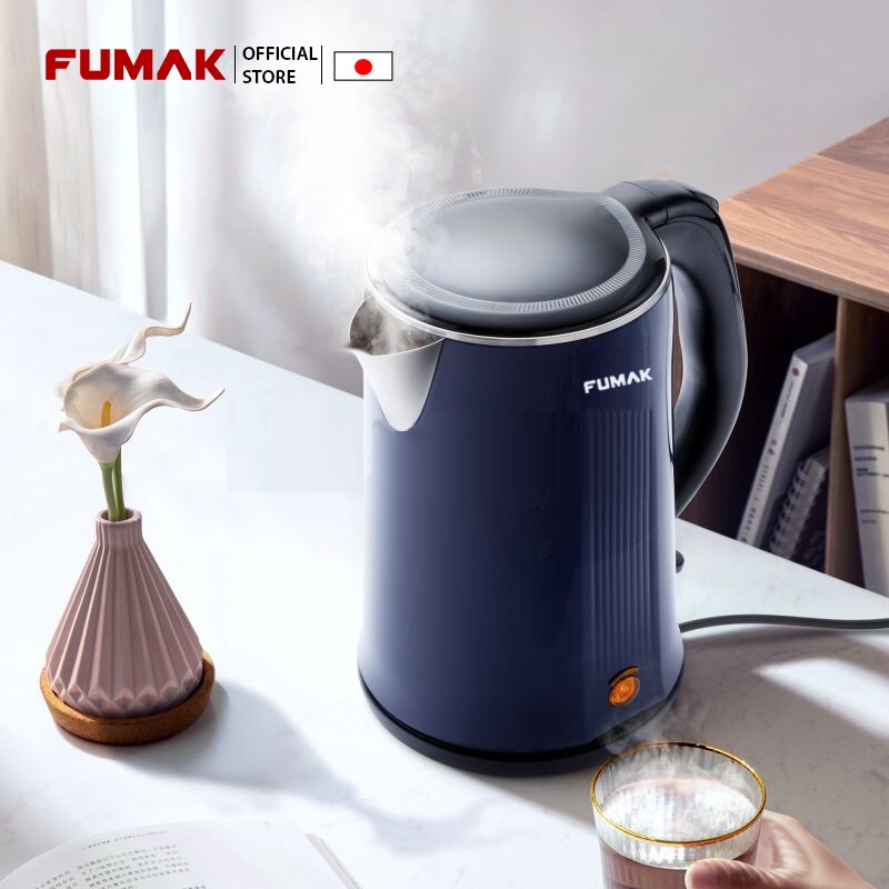 Ấm siêu tốc đun nước bằng inox 304 không gỉ Fumak FM-3086 2,2L