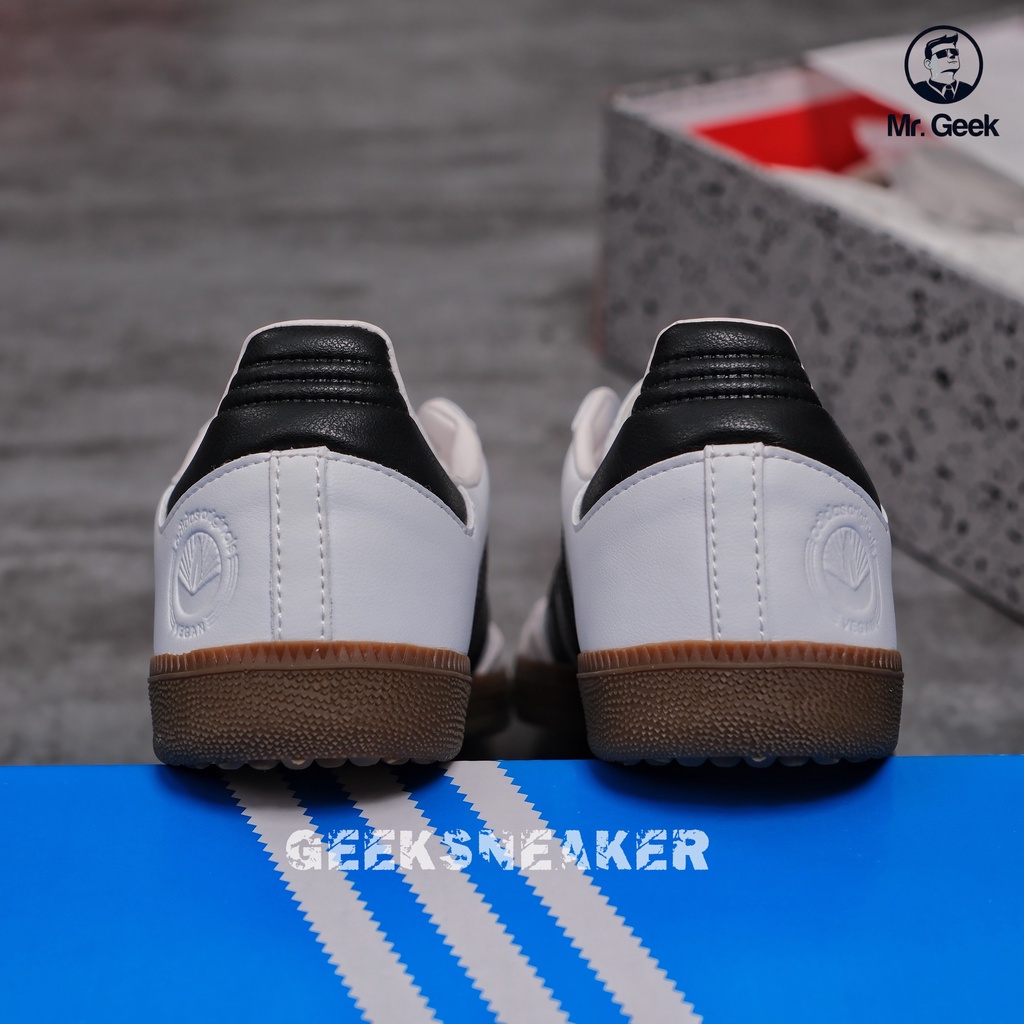 [GeekSneaker] Giày Sneaker cổ Thấp - Das Samba “ White Black Gum “ - Phiên bản Vegan Màu Trắng