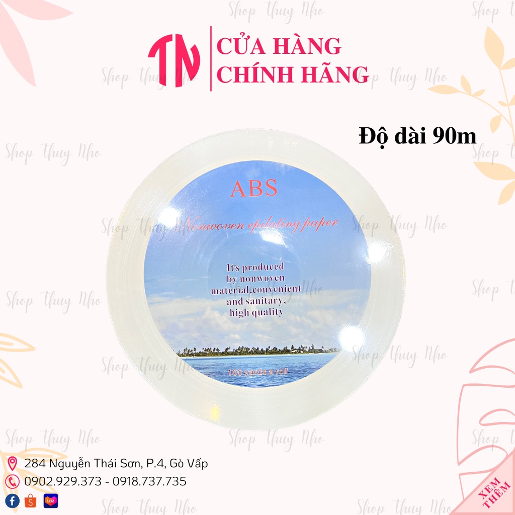 Giấy wax lông cuộn lớn 90m dụng cụ tẩy lông tay chân body chuyên nghiệp nghê thuật spa nail