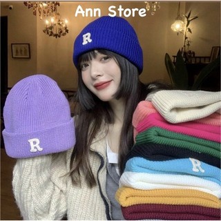 Mũ len tang chữ R phong cách Hàn Quốc sang chảnh cá tính