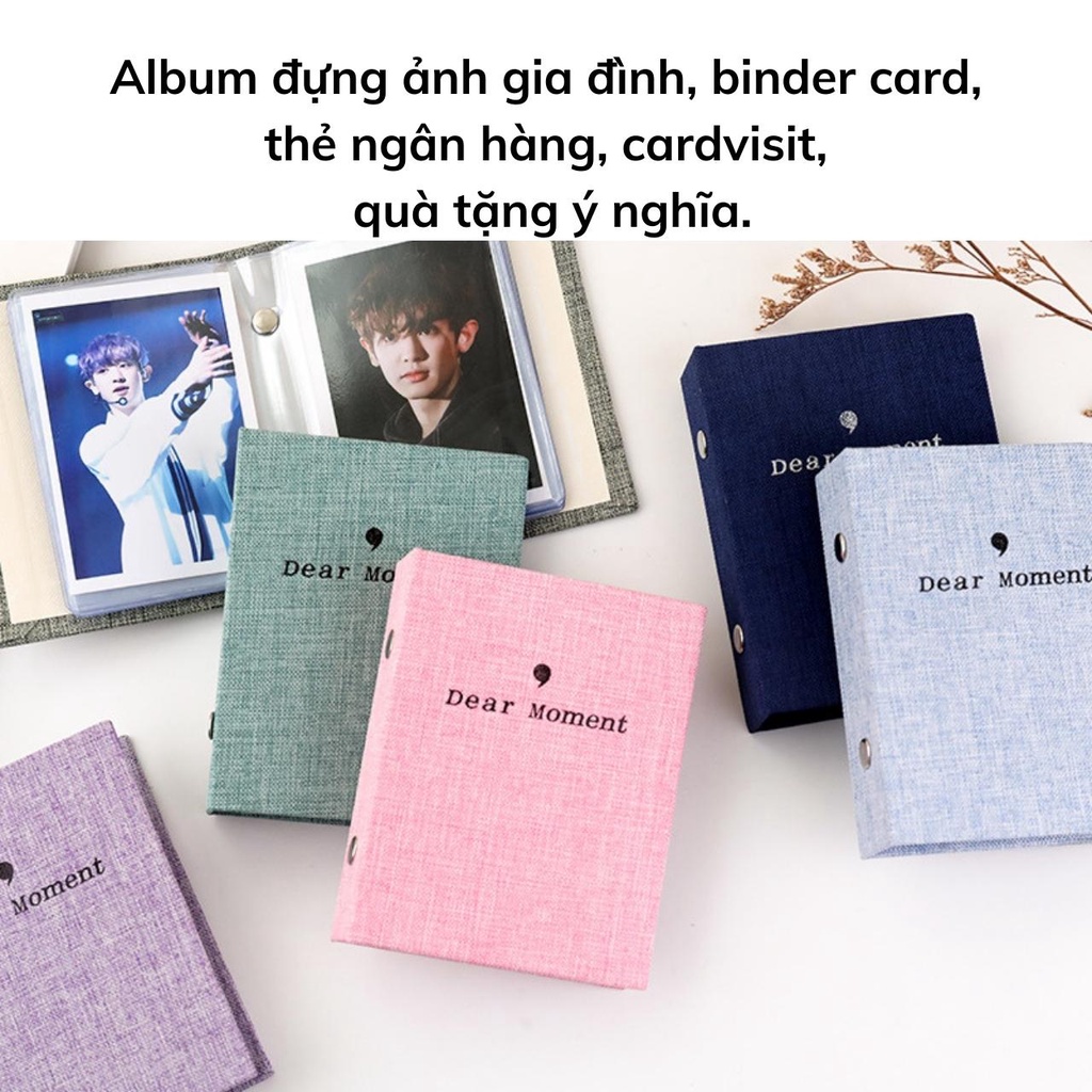 Album ảnh mini để 36, 41, 65 ảnh 6x9, 20 ảnh để bàn lomo card, cardvisit, bìa vải, bìa nhựa, bìa da album ảnh AnVy
