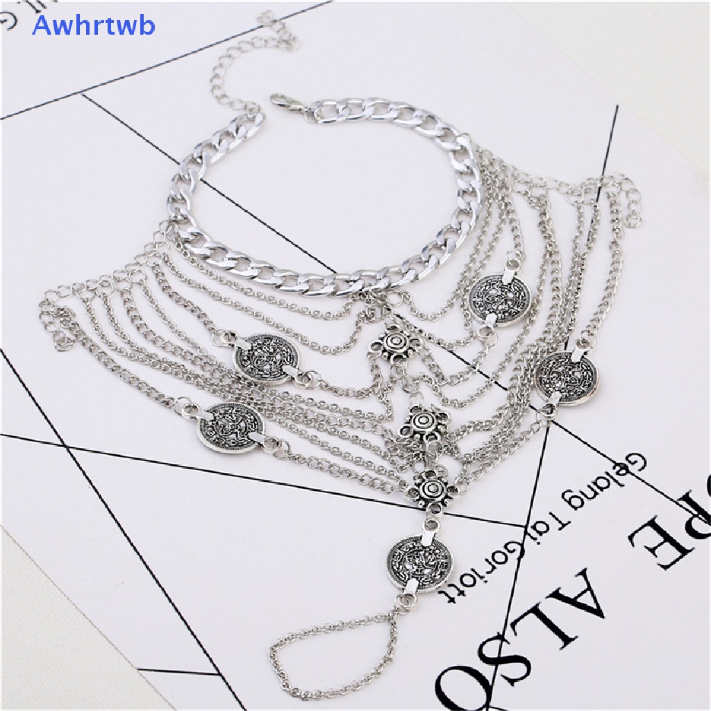 Lắc Chân Đính Đồng Xu Tua Rua Thời Trang Mùa Hè Cho Nữ Mới