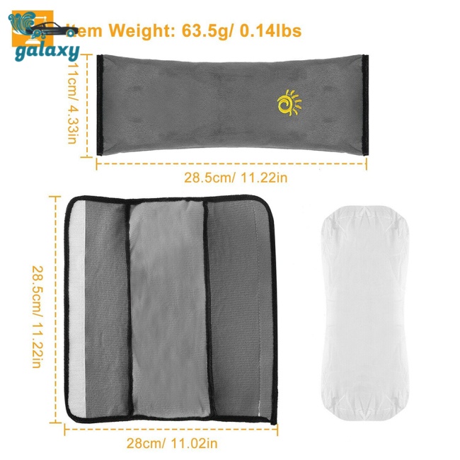 Galaxy Gối Tựa Cổ Gắn Dây Đai An Toàn Xe Hơi Bằng Vải Bông Điều Chỉnh Được