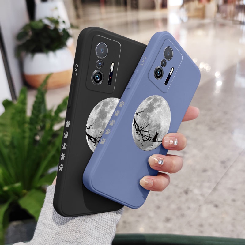 Ốp Điện Thoại Hình Mèo Mặt Trăng Cho xiaomi mi 13t 12t 11t 10t pro lite mi 9t pro