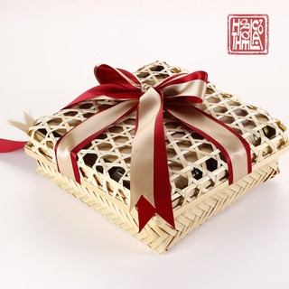 Quà Tết  - Hộp quà Tết Mây Tre Đan Hương Xuân Đậm Đà - Quà Tết Độc Lạ - Hoa Thơm Cỏ Lạ