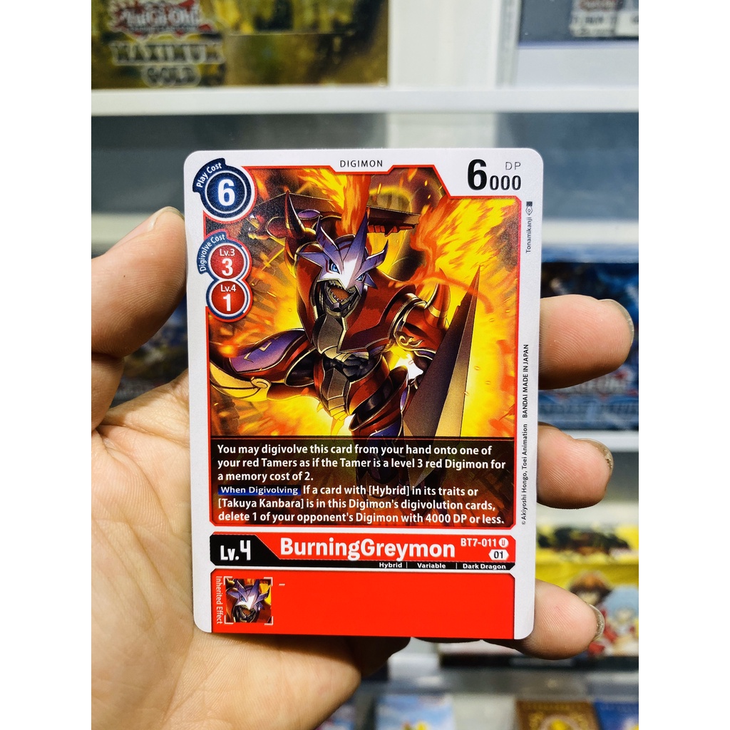 Thẻ bài Digimon Mã BT7-011 - BurningGreymon  - Digimon - Uncommon