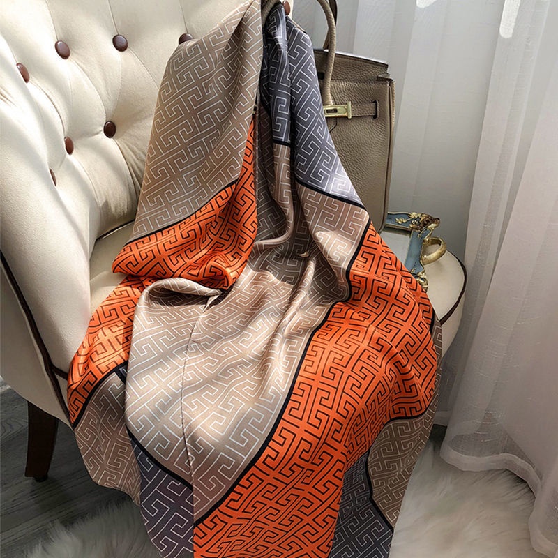 Khăn Choàng Cổ Cỡ Lớn Bằng Lụa Cao Cấp Thời Trang Mùa Đông Cho Nữ JP5