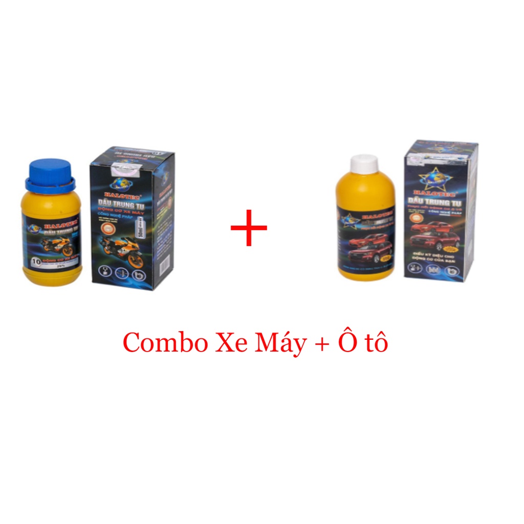 Combo Dầu Trùng Tu Halotec ( Xe Máy + Ô tô con )