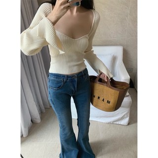 Áo len cổ vuông [Hình thật shop chụp]