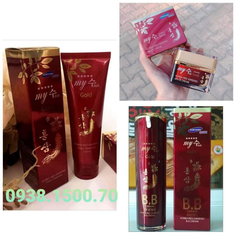 Kem lót nền chống nắng BB cream Hồng sâm đỏ My Gold Hàn Quốc SP50 PA++