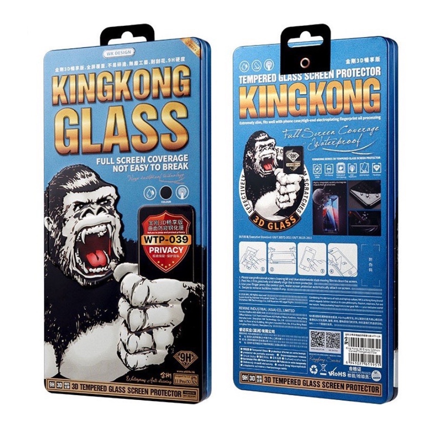 Cường lực Wekome KingKong trong suốt cho điện thoại iP 14ProMax 14Pro 14 Plus 14 13ProMax 13Pro 13