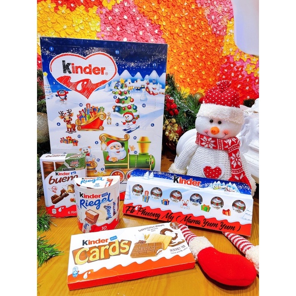 Socola Kinder ngôi nhà Bueno/ Kinder Cards/ Lịch noel giáng sinh Kinder Advent calendar /Kinder Happy Hippo ĐỨC