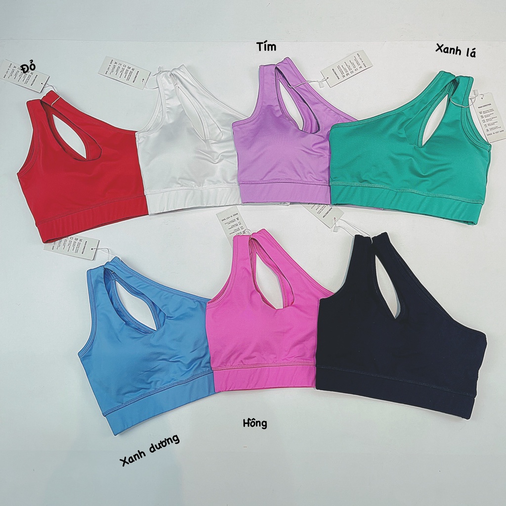 Áo Bra Tập Gym Lệch Vai Kiểu Giọt Nước Siêu Yêu