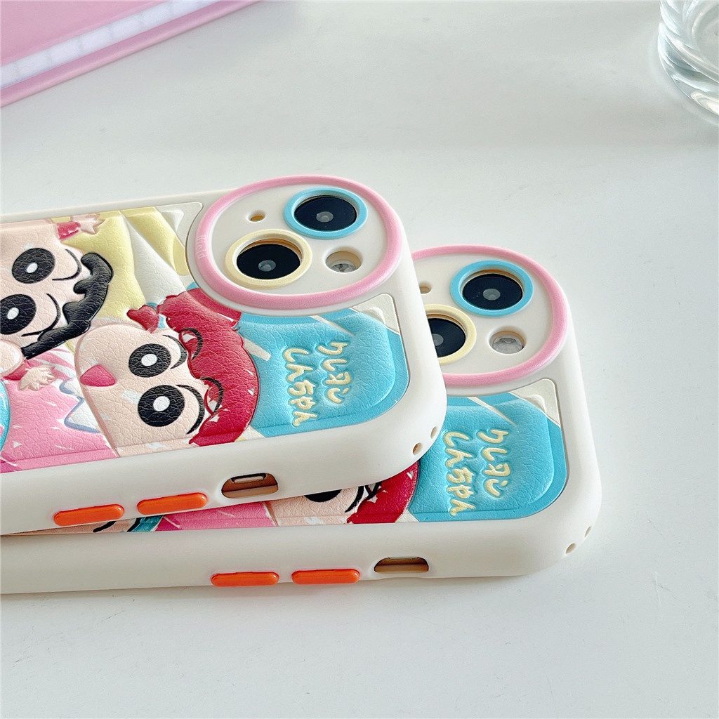 Ốp Điện Thoại Da Viền TPU Dẻo In Họa Tiết Hoạt Hình Dễ Thương Cho iphone 14 Pro Max 13 Pro Max 12 Pro Max