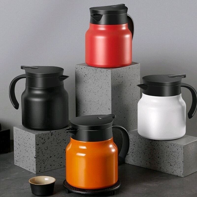 Bình giữ nhiệt cao cấp thế hệ mới có lõi lọc trà inox chuyên dụng - Ấm pha trà mini 1000ml để bàn sang trọng hiện đại