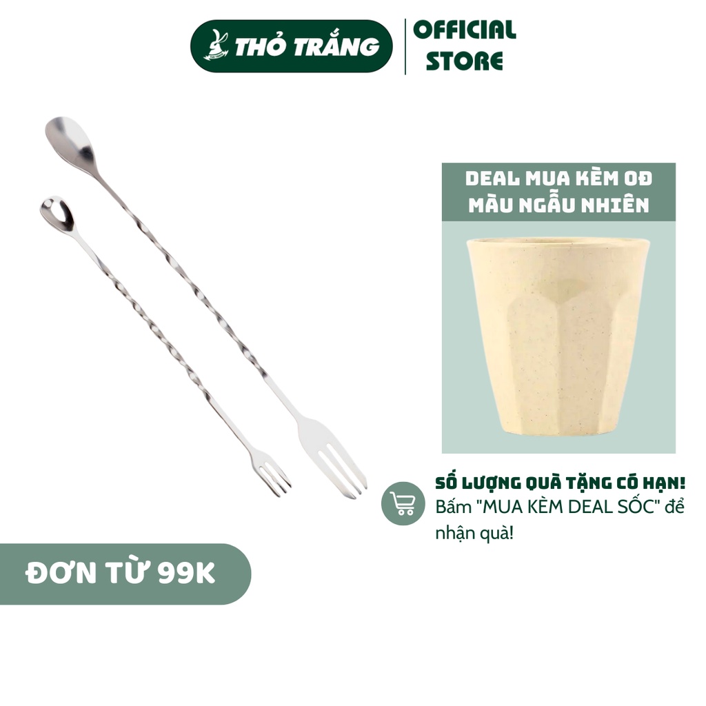 Muỗng/Thìa pha chế bar spoon 26cm hoặc 32cm (thìa bar, muỗng khuấy, thìa khuấy)